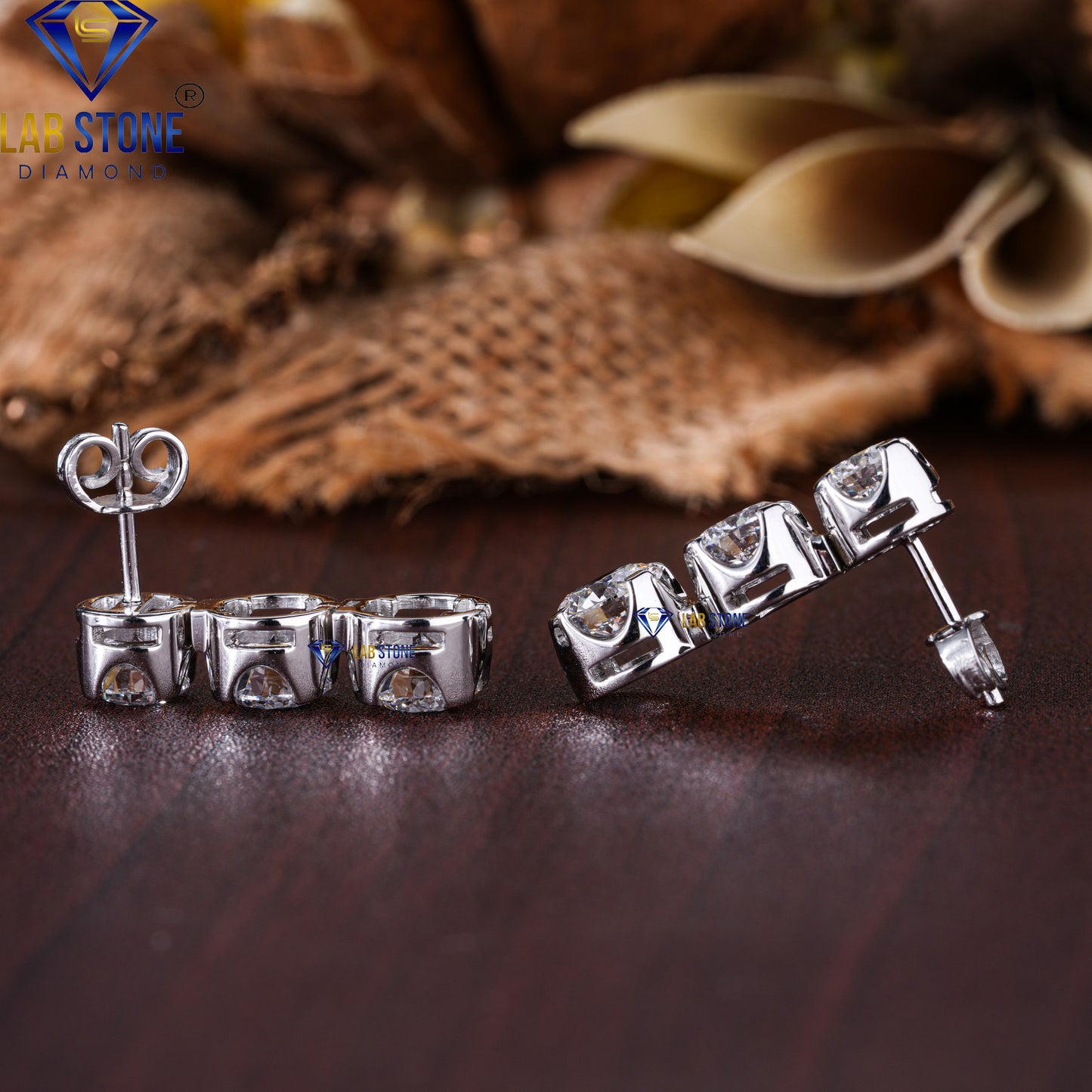 9.60 TDW Round Cut Diamond Drop & Dangle Earrings