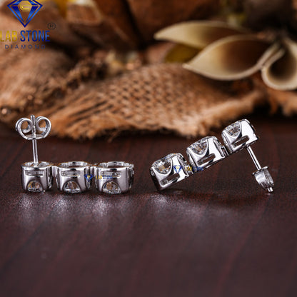 9.60 TDW Round Cut Diamond Drop & Dangle Earrings