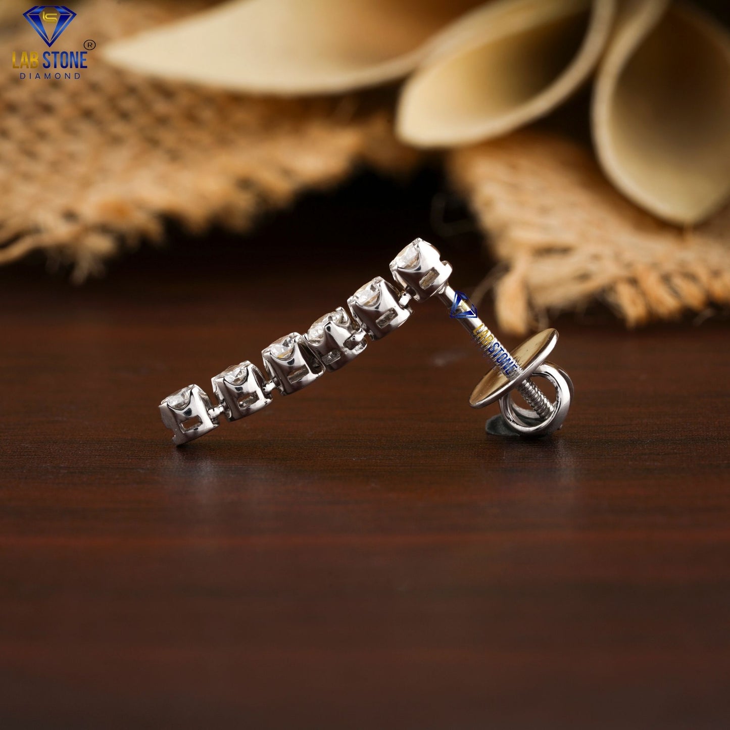 0.70 TDW Round Cut Diamond Drop & Dangle Earring