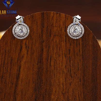 0.47 TDW Round Cut Diamond Stud Earring