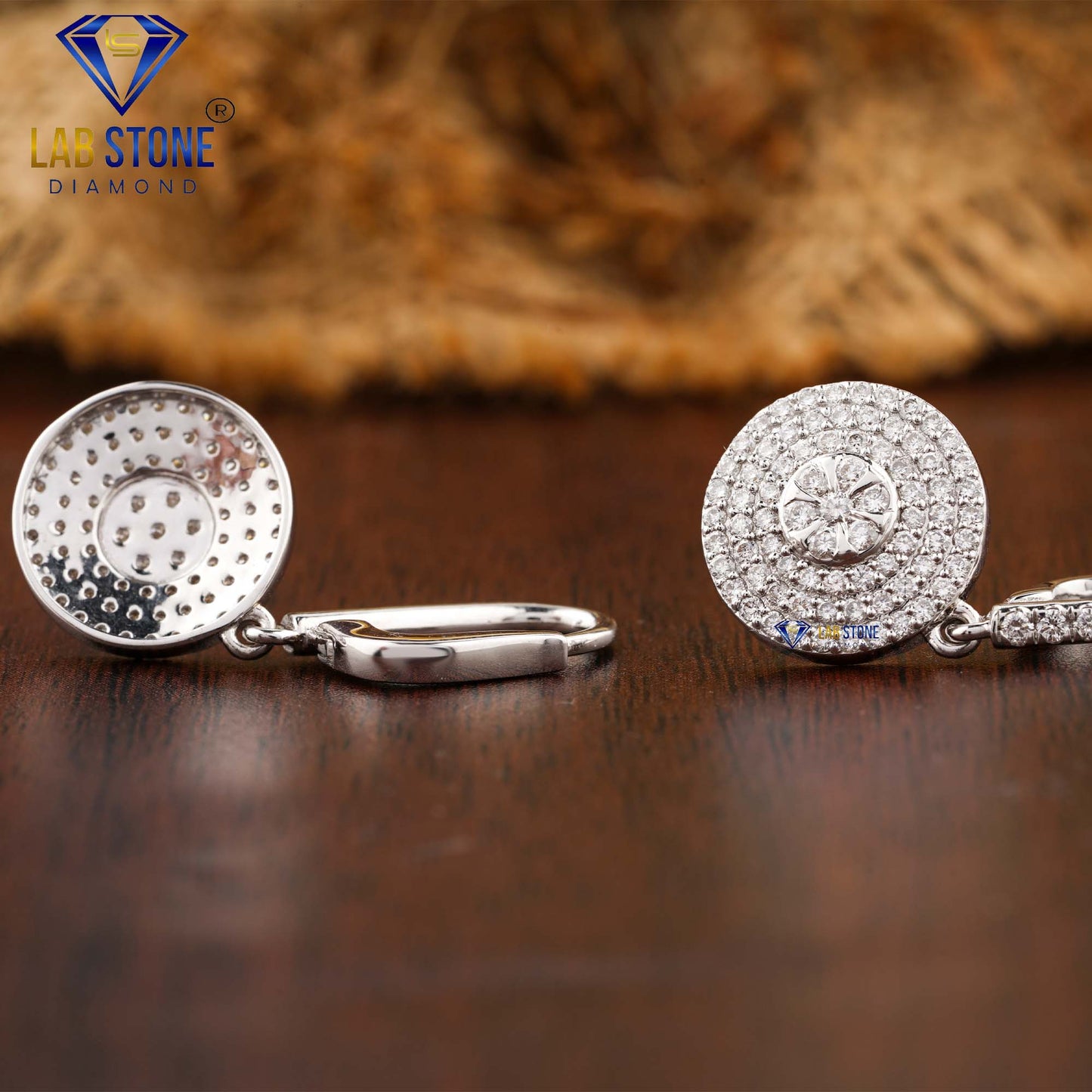 0.74 TDW Round Cut Diamond Drop & Dangle Earring