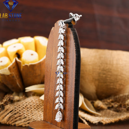 4.33 TDW Pear & Marquise Cut Diamond Drop & Dangle Earrings