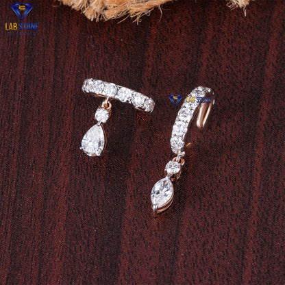 1.09 TDW Marquise ,Pear & Round Cut Diamond Piercing