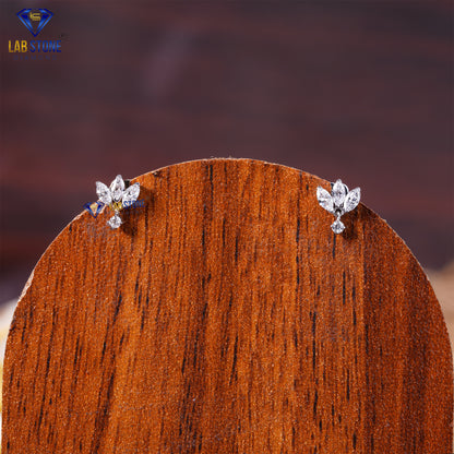 0.14 TDW Marquise & Round Cut Diamond Piercing