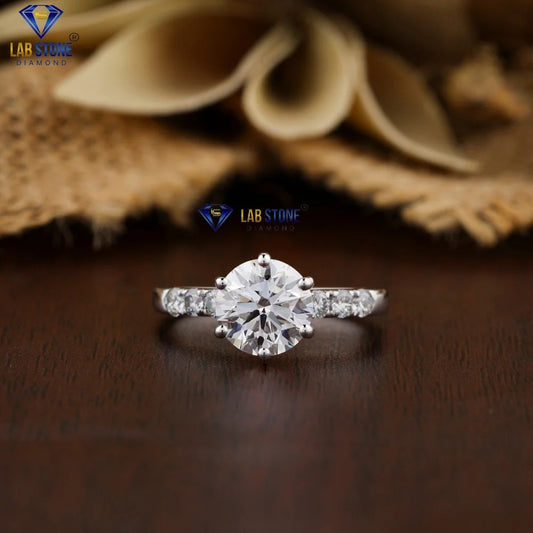 2.34 TDW Round Cut Women’s Engagement Diamond Ring