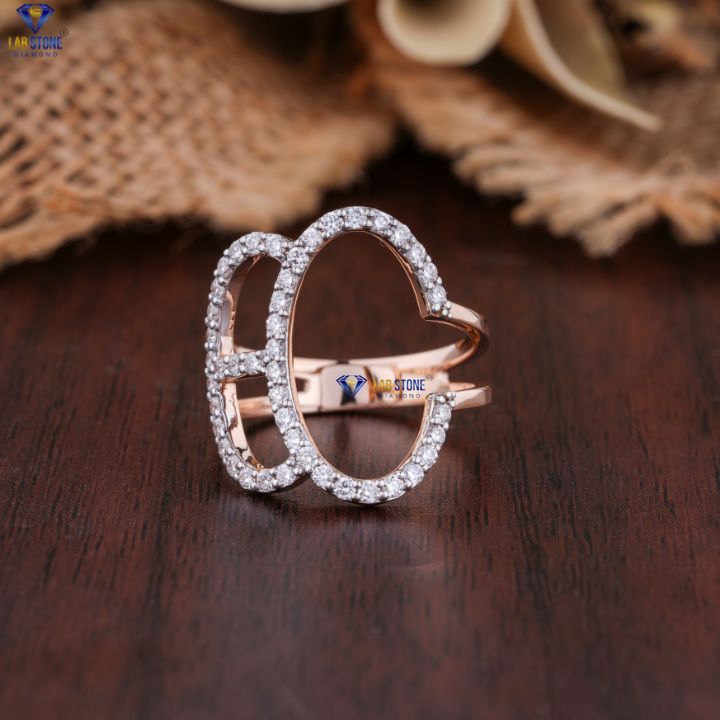 0.57 TDW Round Cut Women's Engagement Diamond Ring