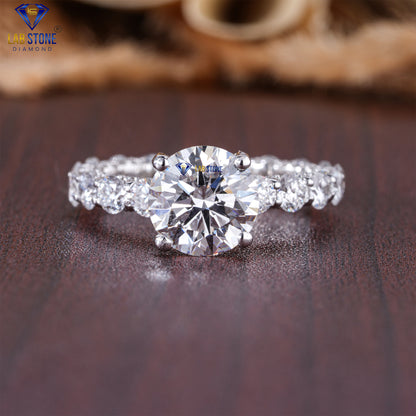 4.519 Carat Round Cut Diamond Engagement Ring