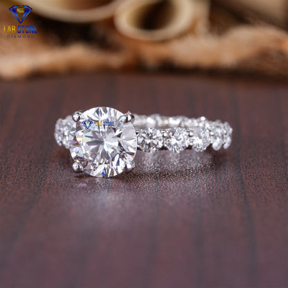4.519 Carat Round Cut Diamond Engagement Ring