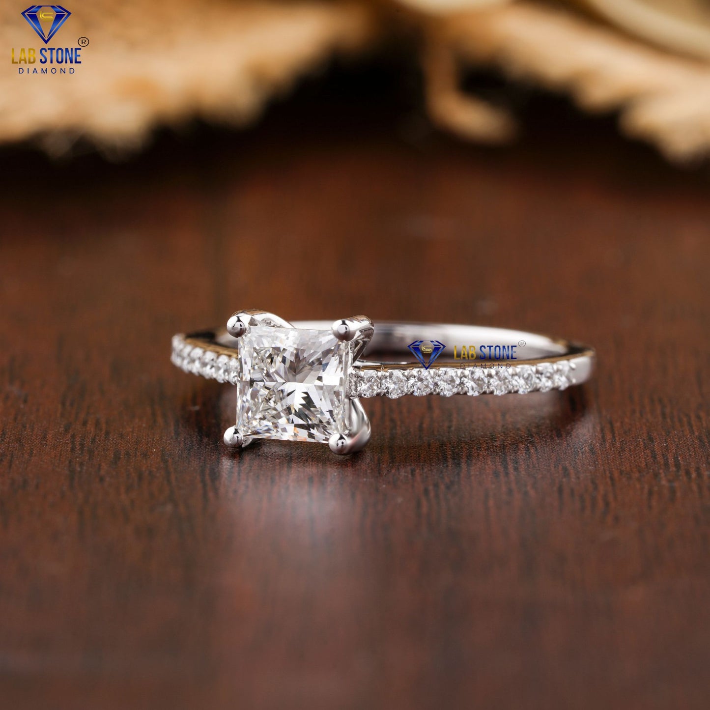 1.21 TDW Princess & Round Cut Women’s Engagement Diamond Ring