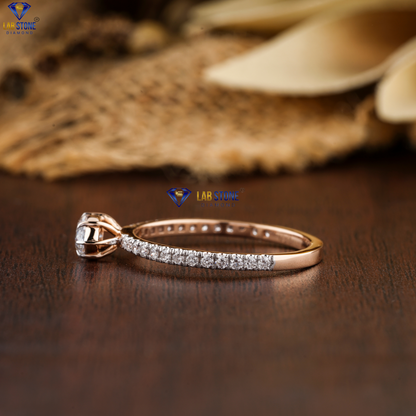 0.72 TDW Marquise & Round Cut Women’s Engagement Diamond Ring