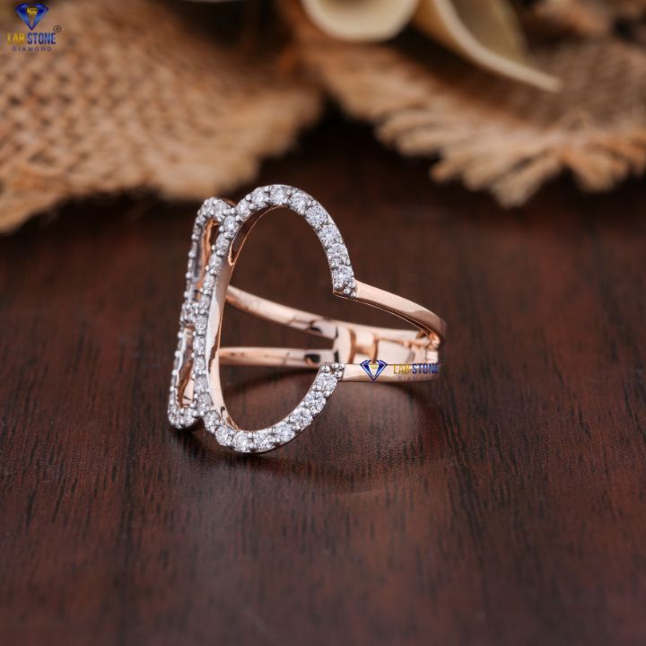 0.57 TDW Round Cut Women's Engagement Diamond Ring