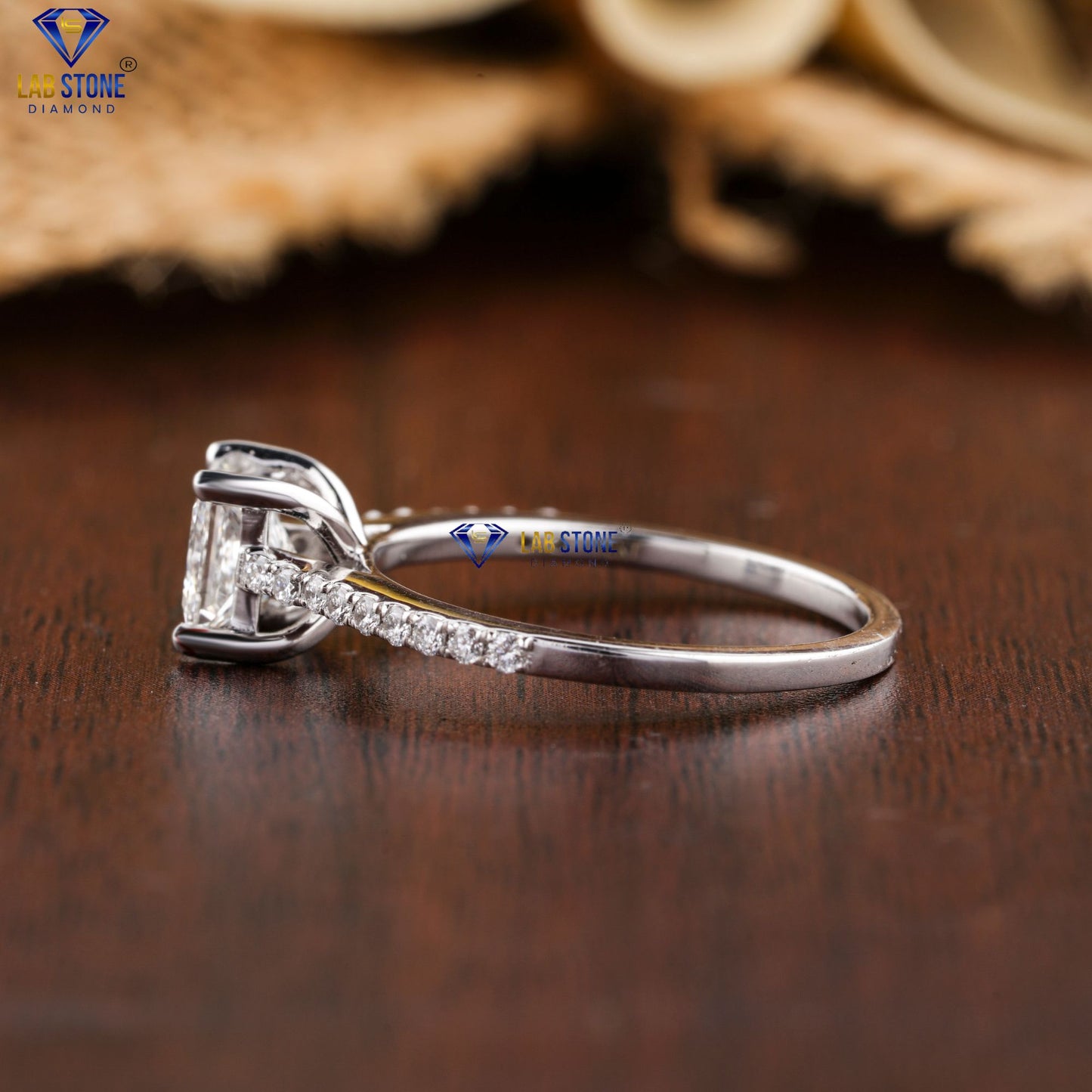 1.21 TDW Princess & Round Cut Women’s Engagement Diamond Ring