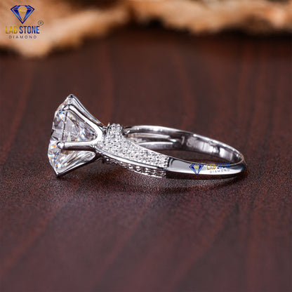 3.54 TDW Round Cut Women’s Diamond Engagement Ring