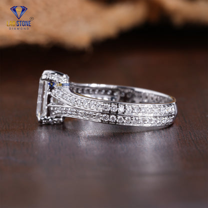 1.46 TDW Emerald & Round Cut Women’s Diamond Ring