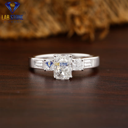 1.50 TDW Radiant, Princess and Baguette Cut Women’s Diamond Ring
