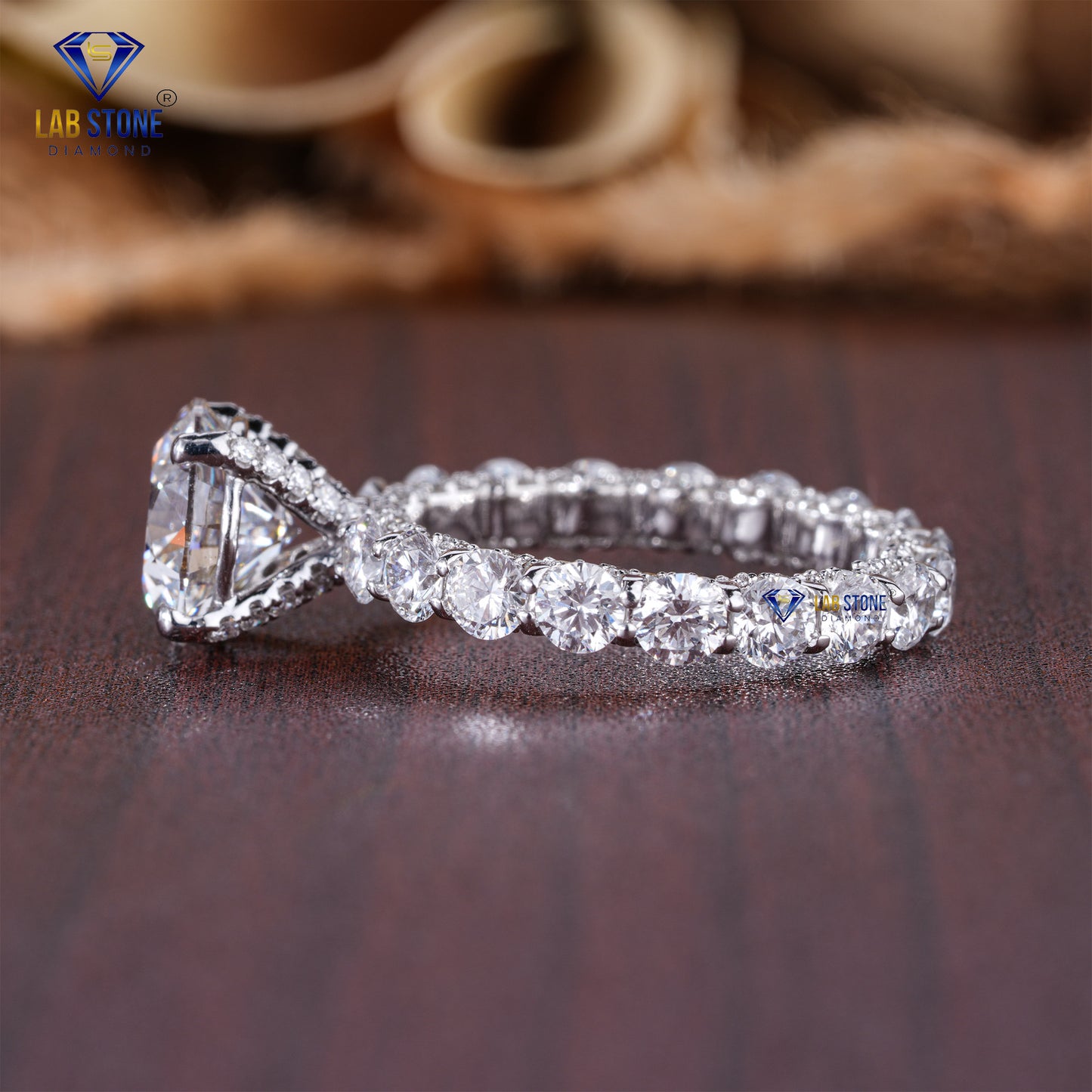 4.519 Carat Round Cut Diamond Engagement Ring
