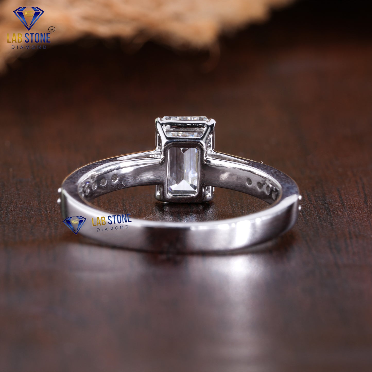 1.39 TDW Round & Emerald Cut Women’s Diamond Engagement Ring