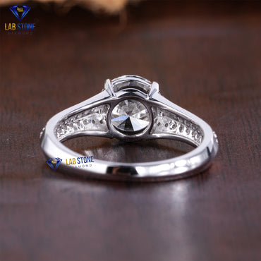 1.70 TDW Round Cut Women’s Engagement Diamond Ring