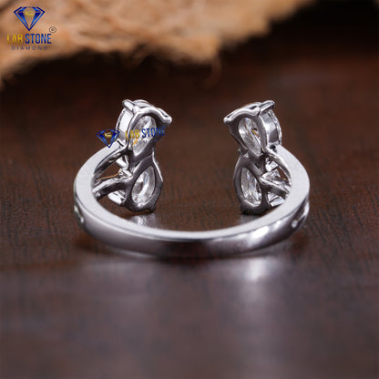 0.80 TDW Pear Cut Women’s Elegant Diamond Engagement Ring