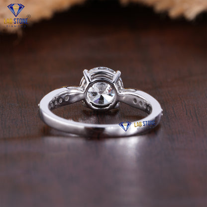1.50 TDW Round Cut Diamond Women’s Engagement Ring