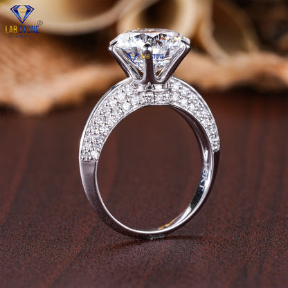 3.54 TDW Round Cut Women’s Diamond Engagement Ring
