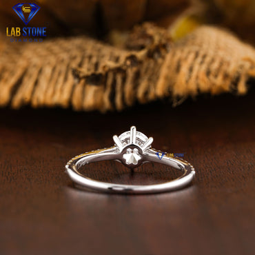 1.172 TDW Round Cut Women's Engagement Diamond Ring