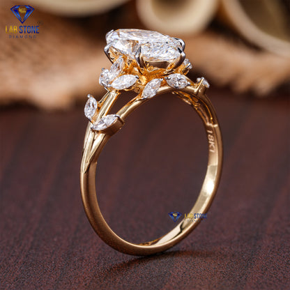 1.82 TDW Marquise Cut Women’s Engagement Diamond Ring