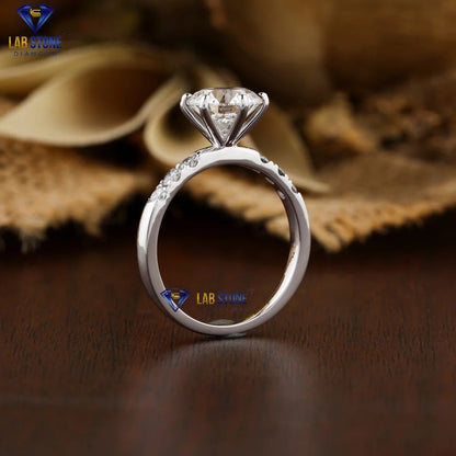 2.34 TDW Round Cut Women’s Engagement Diamond Ring