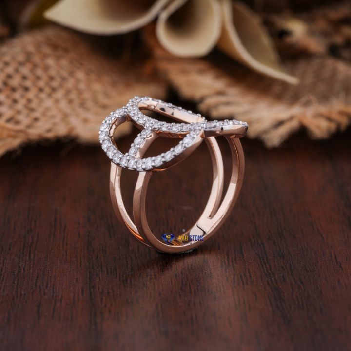 0.57 TDW Round Cut Women's Engagement Diamond Ring