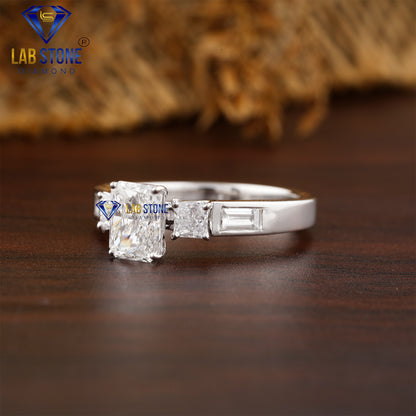 1.50 TDW Radiant, Princess and Baguette Cut Women’s Diamond Ring