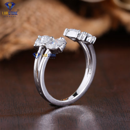 0.80 TDW Pear Cut Women’s Elegant Diamond Engagement Ring