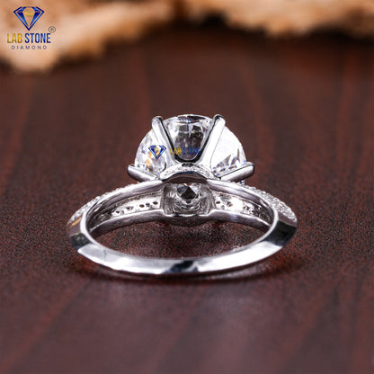 3.54 TDW Round Cut Women’s Diamond Engagement Ring