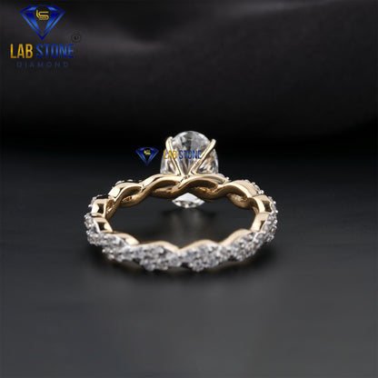 1.97 TCW Oval & Round Cut Women’s Engagement Diamond Ring