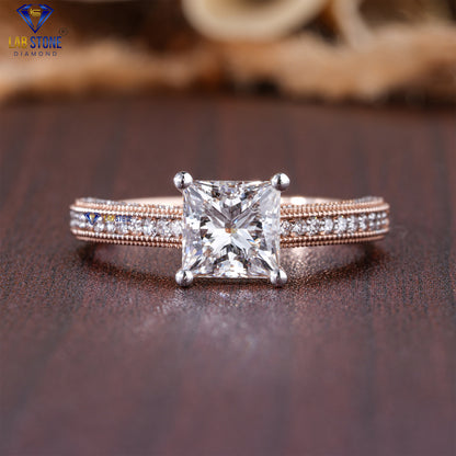 1.39 TDW Princess Cut Women’s Diamond Engagement Ring