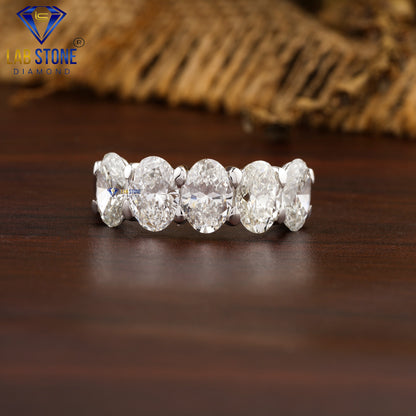 5.10 TDW Oval Cut Diamond Eternity Band
