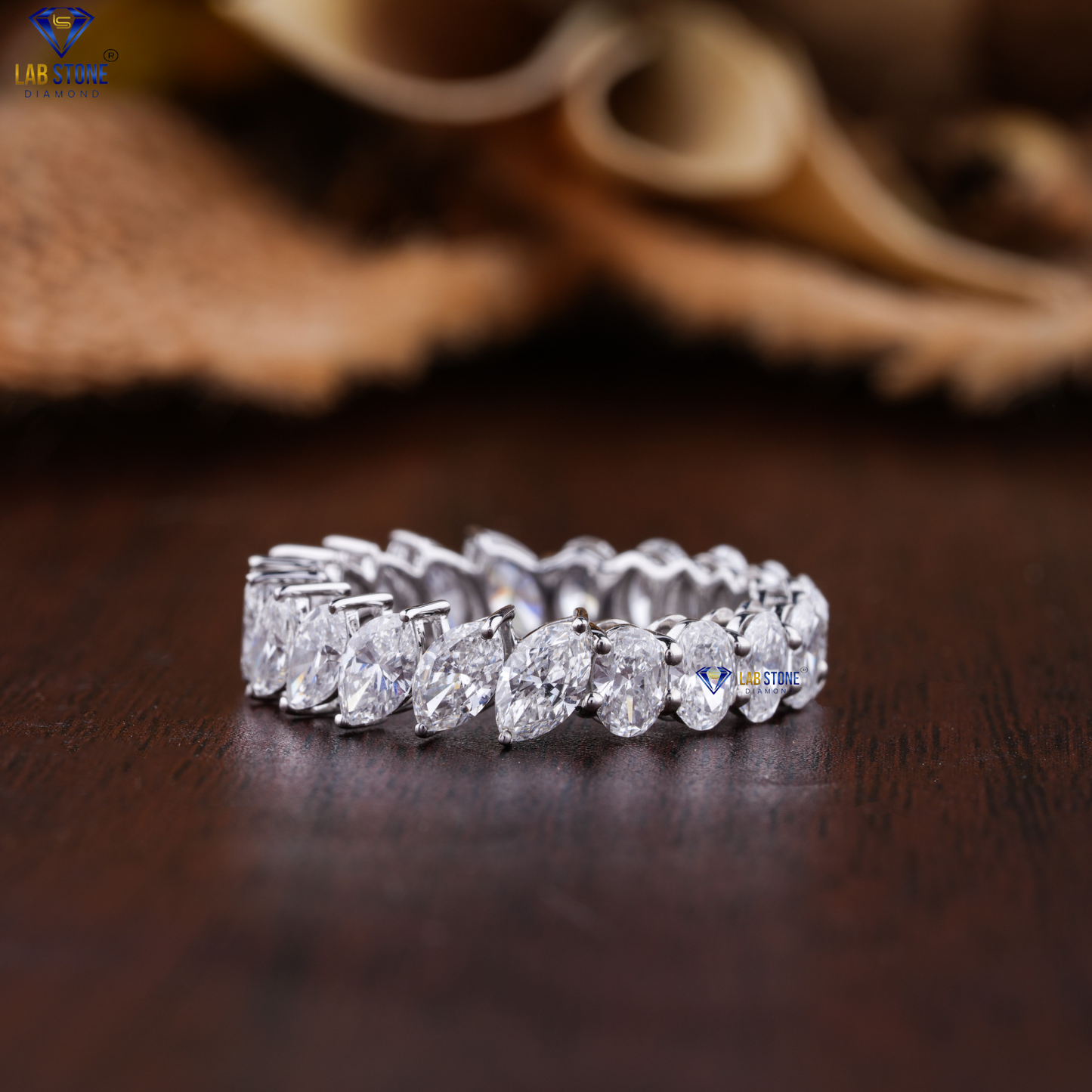 3.15 TDW Oval & Marquise Cut Diamond Eternity Band