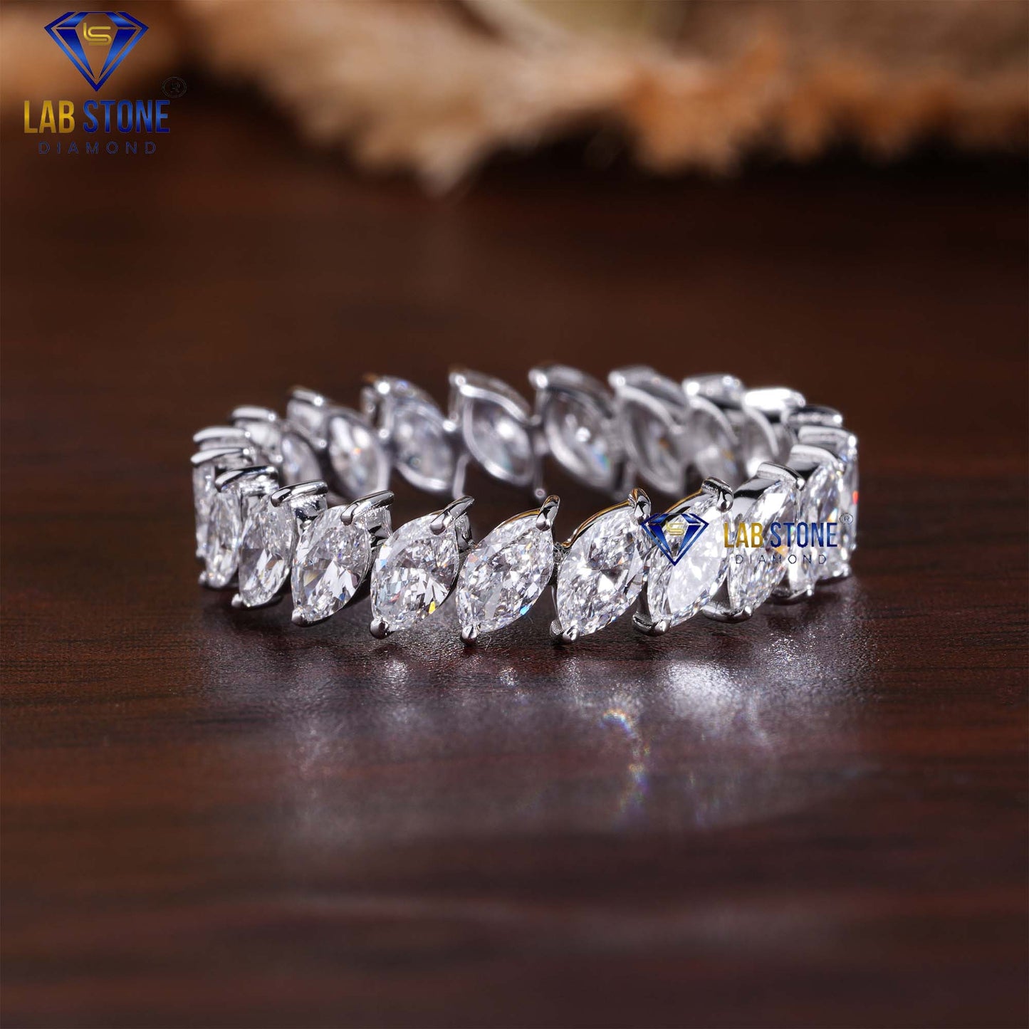 1.84 TDW Marquise Cut Eternity Diamond Band