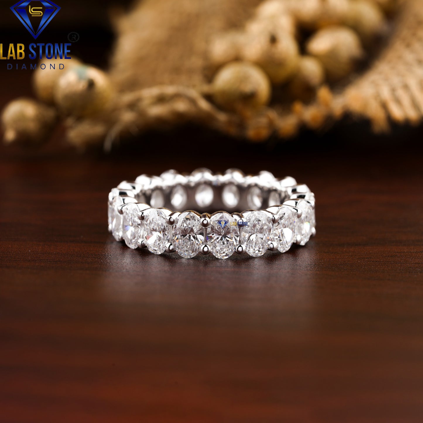 3.60 TDW Oval Cut Women's Diamond Eternity Band