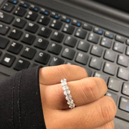 1.10 TDW Oval Cut Diamond Women’s Half Eternity Band
