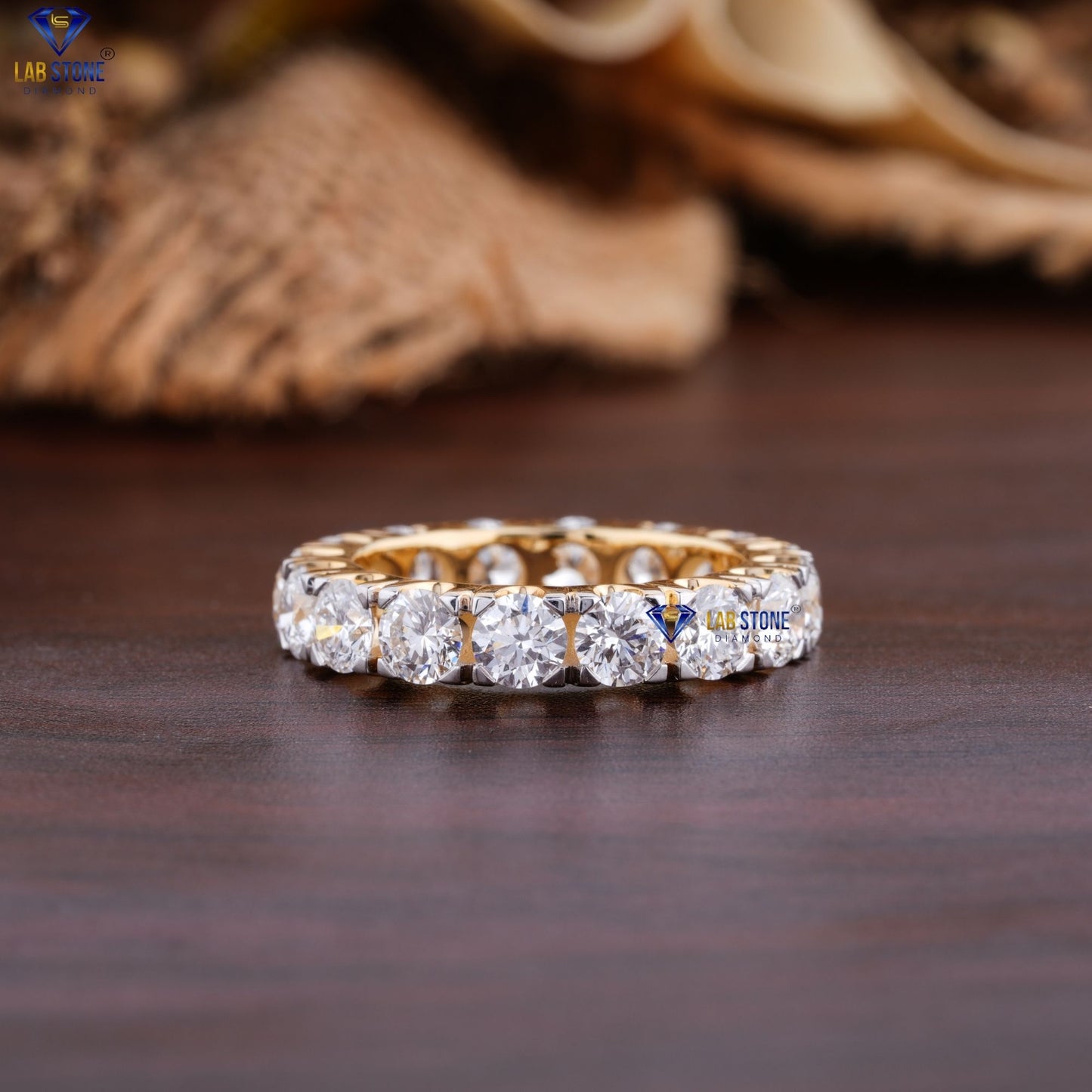3.84 TDW Round Cut Women's Diamond Eternity Band