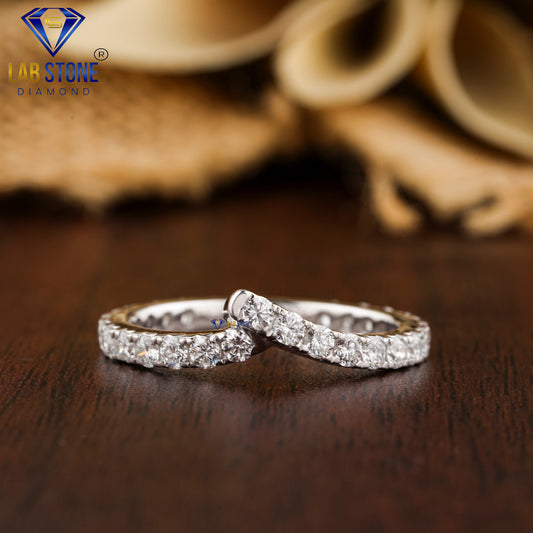 1.23 TDW Round Cut Women’s Diamond Band Ring