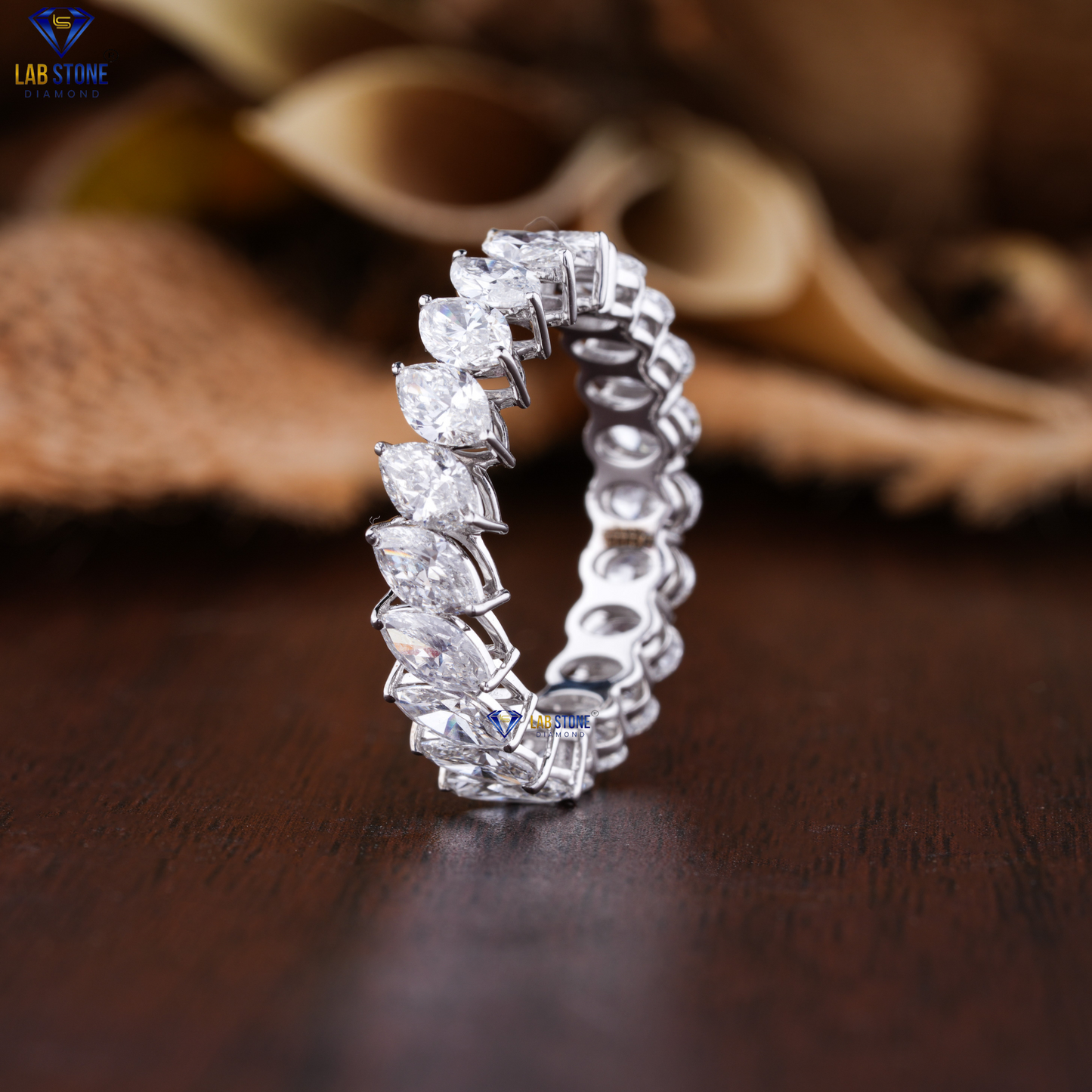 3.15 TDW Oval & Marquise Cut Diamond Eternity Band