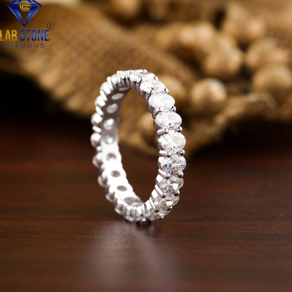2.62 TDW Oval Cut Diamond Full Eternity Band