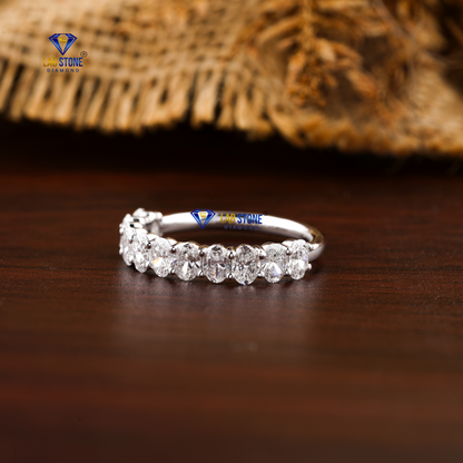 1.65 TDW Oval Cut Women’s Diamond Half Eternity Band