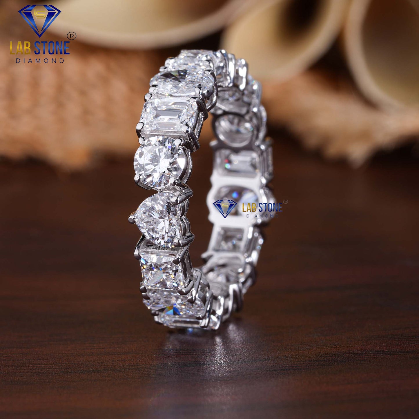 4.58 TDW Multi Cut Eternity Diamond Band