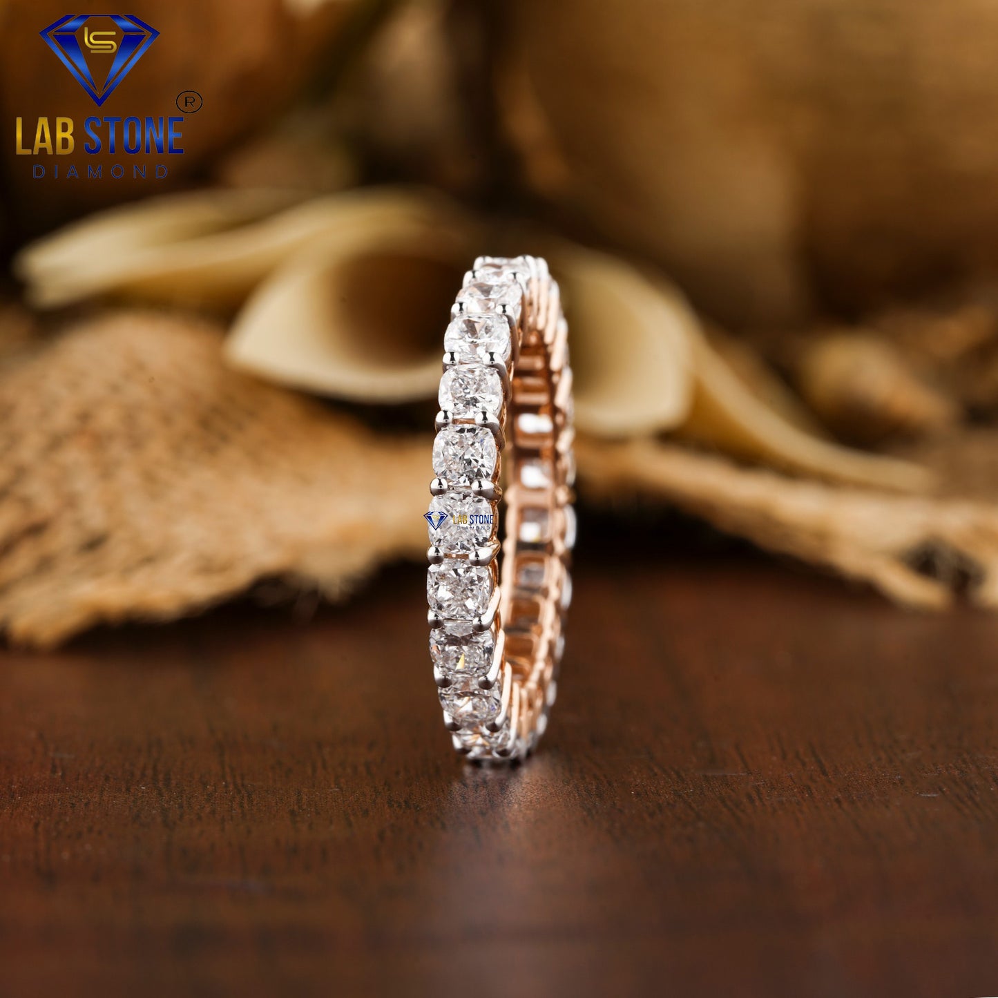 3.45 TDW Cushion Cut Women’s Diamond Eternity Band