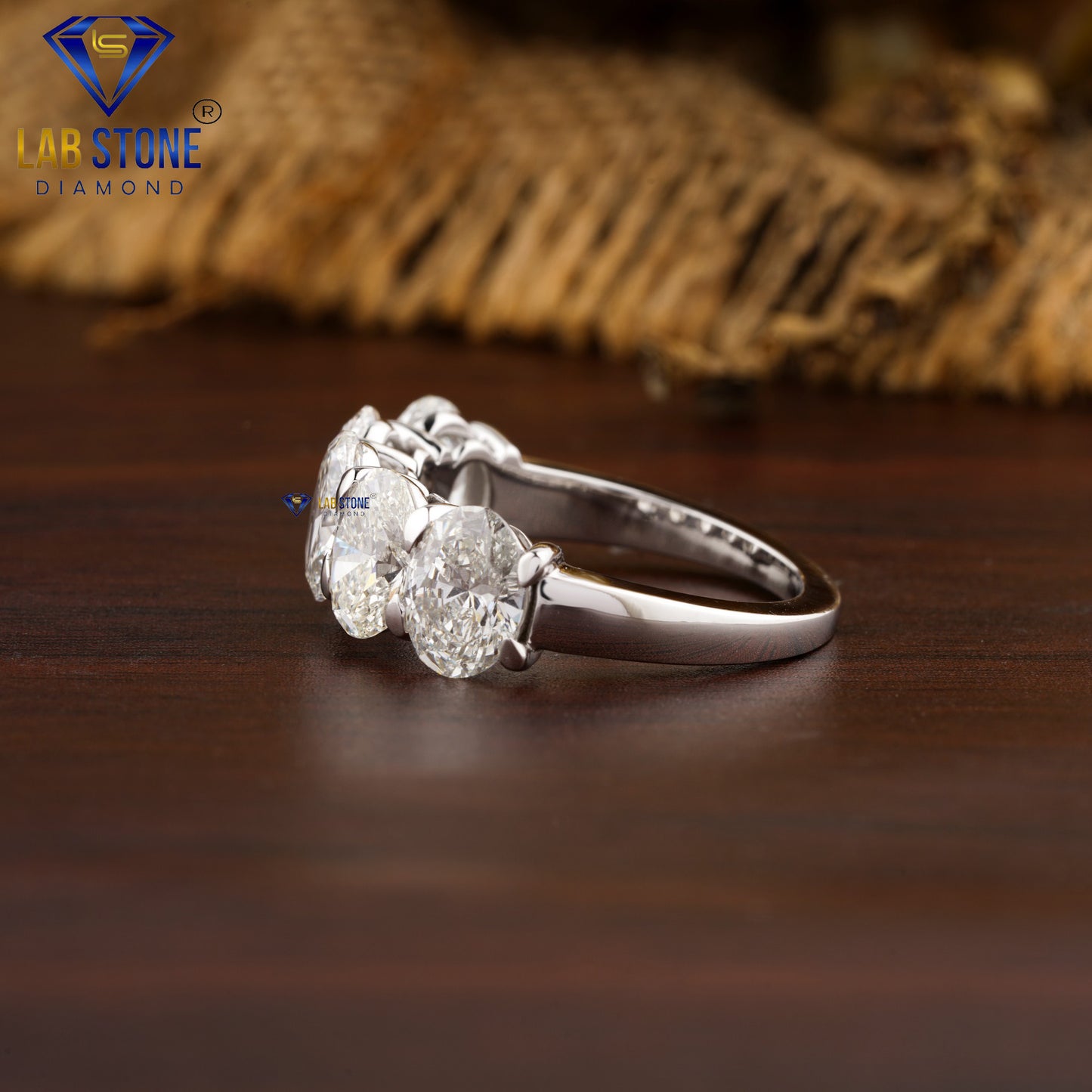 5.10 TDW Oval Cut Diamond Eternity Band