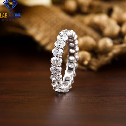 2.62 TDW Oval Cut Diamond Full Eternity Band