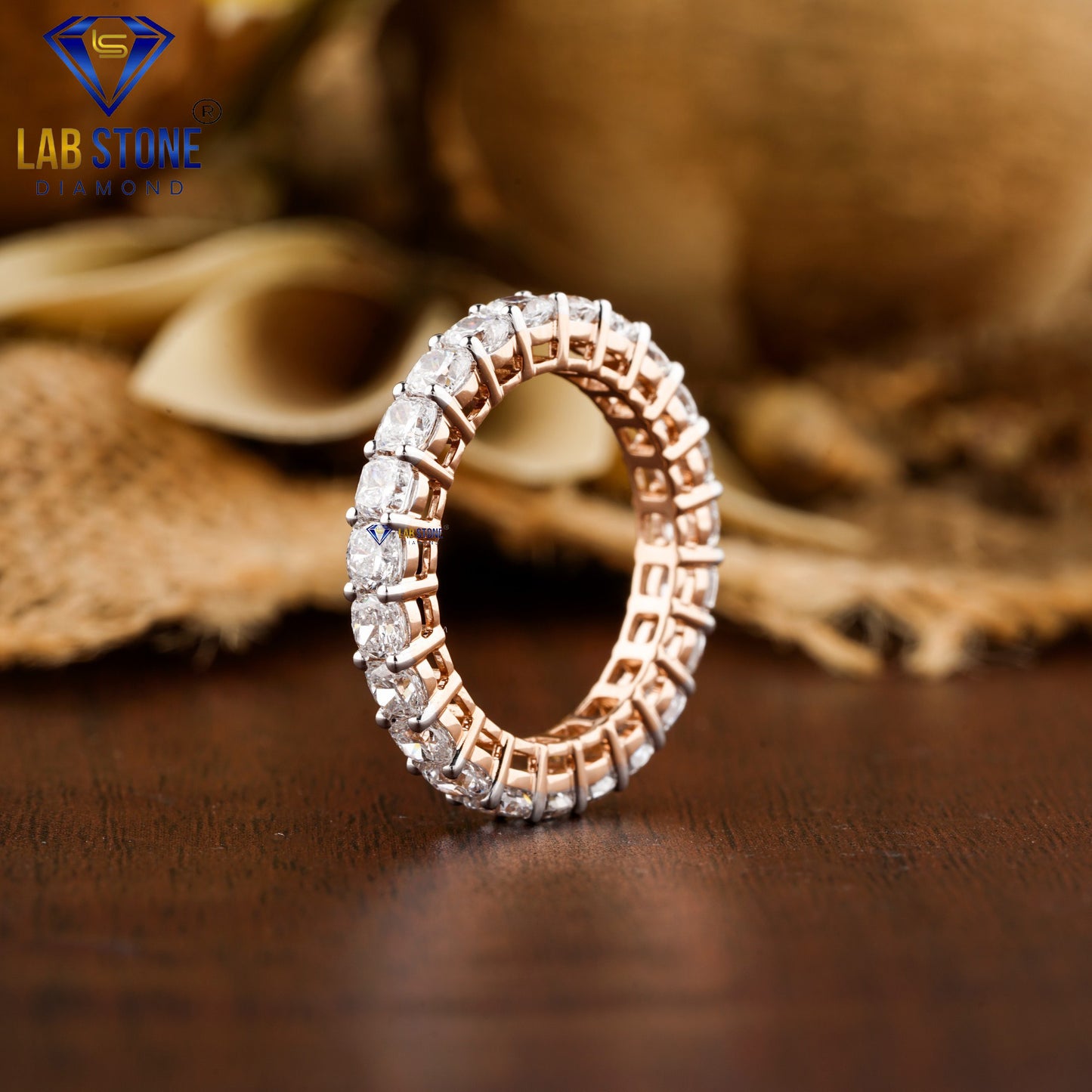 3.45 TDW Cushion Cut Women’s Diamond Eternity Band