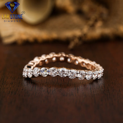 1.925 TDW Round Cut Diamond Full Eternity Band Ring